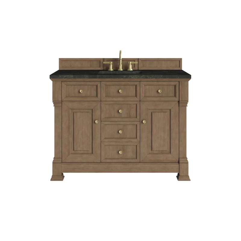Brookfield 48" Single Vanity, Pecan, w/ 3 CM Phantome Eclos Top