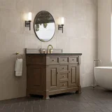 Brookfield 48" Single Vanity, Pecan, w/ 3 CM Phantome Eclos Top