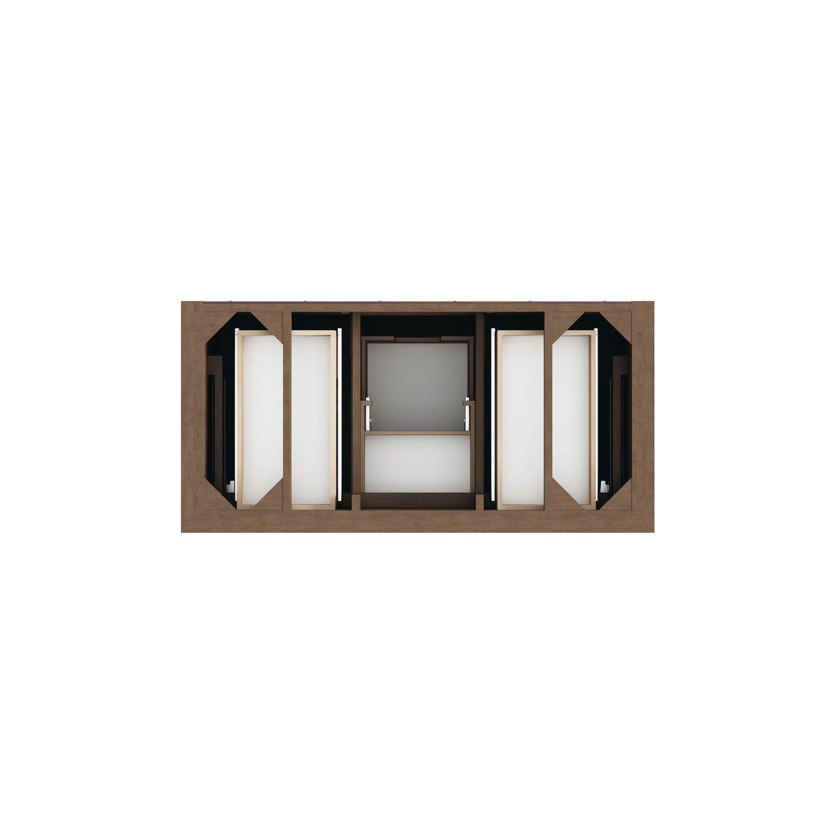 Brookfield 48" Single Vanity, Pecan, w/ 3 CM Phantome Eclos Top