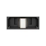 Brookfield 60" Double Vanity, Black Onyx w/ 3 CM Parisien Bleu Silestone Top