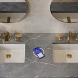 Brookfield 60" Double Vanity, Black Onyx w/ 3 CM Parisien Bleu Silestone Top w/FreePower Wireless Charger