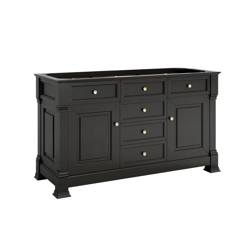 Brookfield 60" Double Vanity, Black Onyx