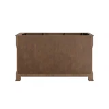 Brookfield 60" Double Vanity, Pecan w/3 CM Eternal Jasmine Pearl Silestone Top