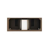Brookfield 60" Double Vanity, Pecan, w/ 3 CM White Zeus Silestone  Top