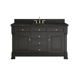 Brookfield 60" Single Vanity, Black Onyx, w/ 3 CM Phantome Eclos Top
