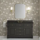 Brookfield 60" Single Vanity, Black Onyx, w/ 3 CM Phantome Eclos Top