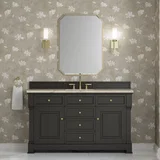 Brookfield 60" Single Vanity, Black Onyx, w/ 3 CM Tajnar Eclos Top