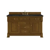 Brookfield 60" Single Vanity, Honey Oak, w/ 3 CM Phantome Eclos Top