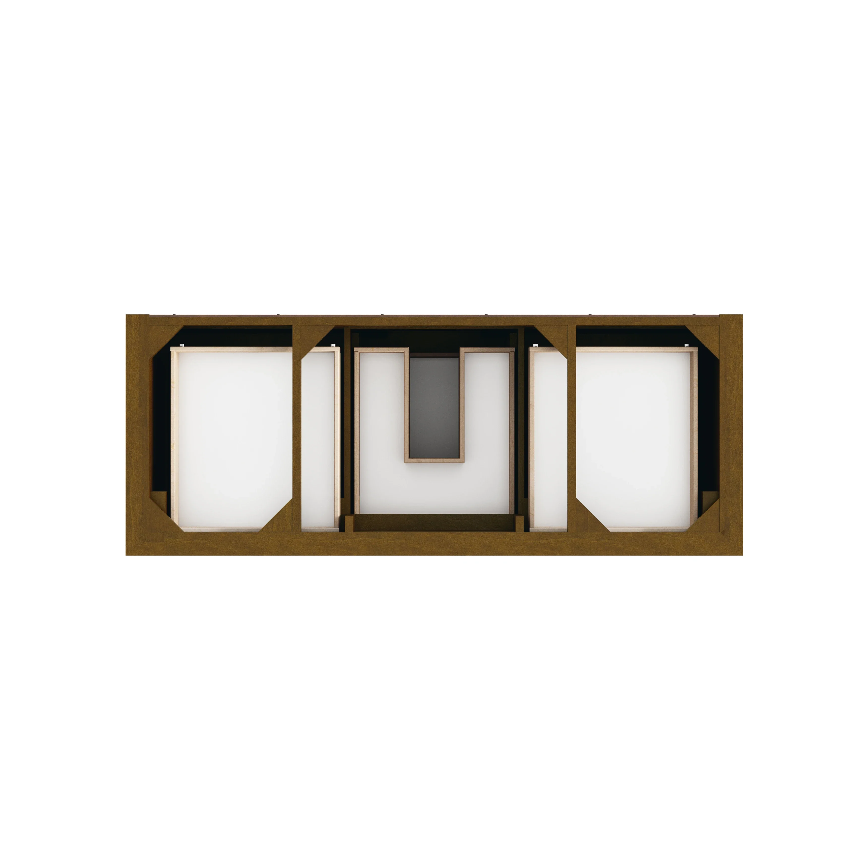 Brookfield 60" Single Vanity, Honey Oak, w/ 3 CM Siberian Silestone Top