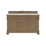 Brookfield 60" Single Vanity, Pecan w/ 3 CM Lime Delight Silestone  Top