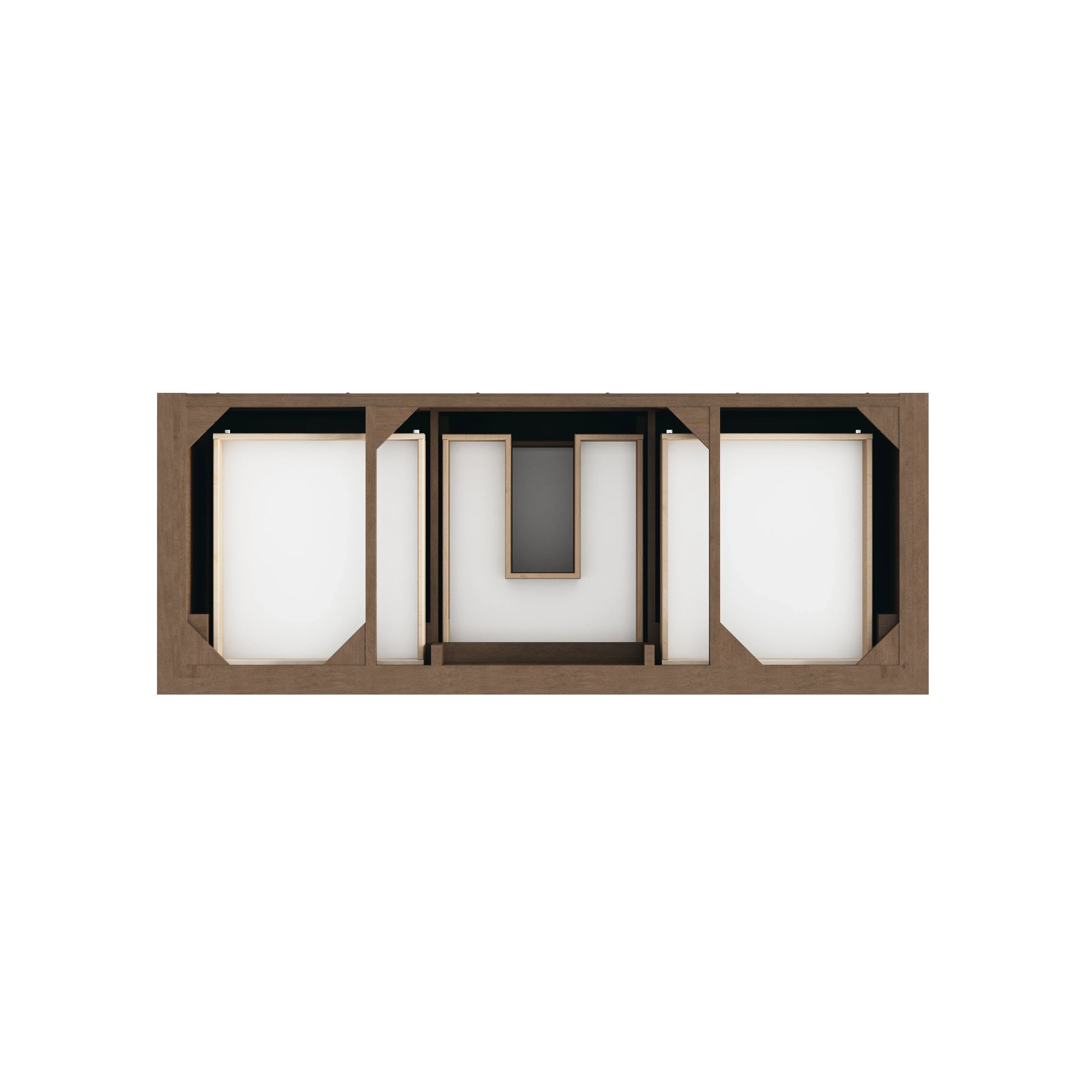 Brookfield 60" Single Vanity, Pecan w/ 3 CM Lime Delight Silestone  Top