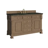 Brookfield 60" Single Vanity, Pecan, w/ 3 CM Phantome Eclos Top