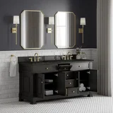 Brookfield 72" Double Vanity, Black Onyx, w/ 3 CM Phantome Eclos Top