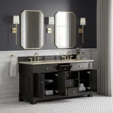 Brookfield 72" Double Vanity, Black Onyx, w/ 3 CM Tajnar Eclos Top