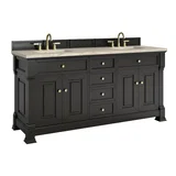 Brookfield 72" Double Vanity, Black Onyx, w/ 3 CM Tajnar Eclos Top