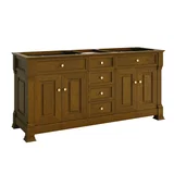Brookfield 72" Double Vanity, Honey Oak,  w/ 3 CM White Zeus Silestone Top