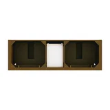 Brookfield 72" Double Vanity, Honey Oak,  w/ 3 CM White Zeus Silestone Top