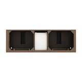 Brookfield 72" Double Vanity, Pecan, w/ 3 CM Tajnar Eclos Top w/FreePower Wireless Charger
