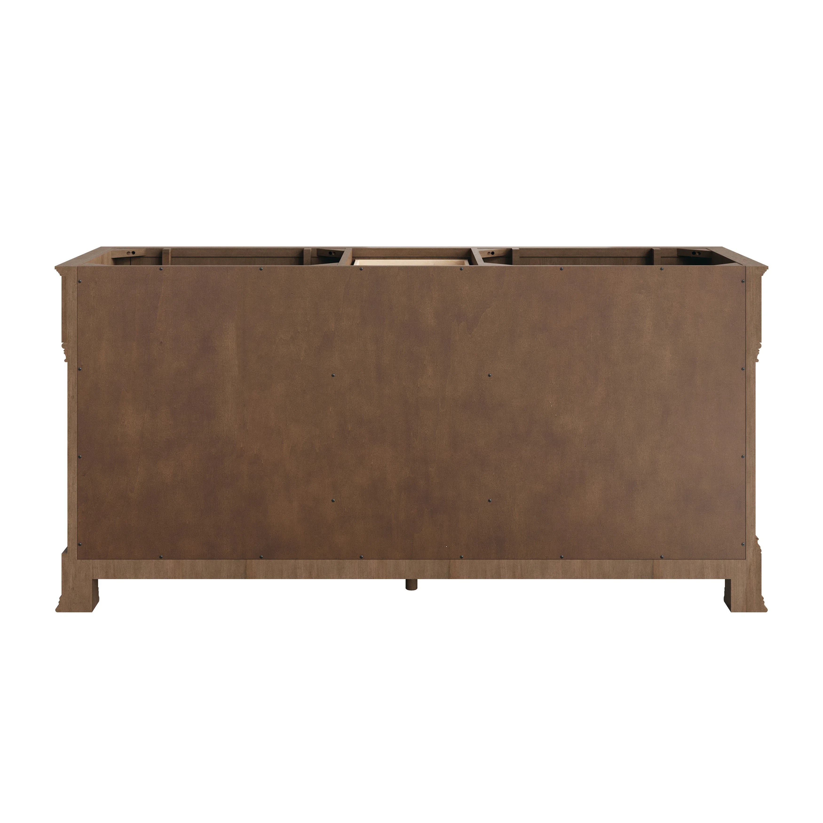 Brookfield 72" Double Vanity, Pecan, w/ 3 CM Tajnar Eclos Top w/FreePower Wireless Charger