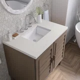 Portland 36" Single Vanity Whitewashed Walnut w/ 3 CM Lime Delight Silestone Top
