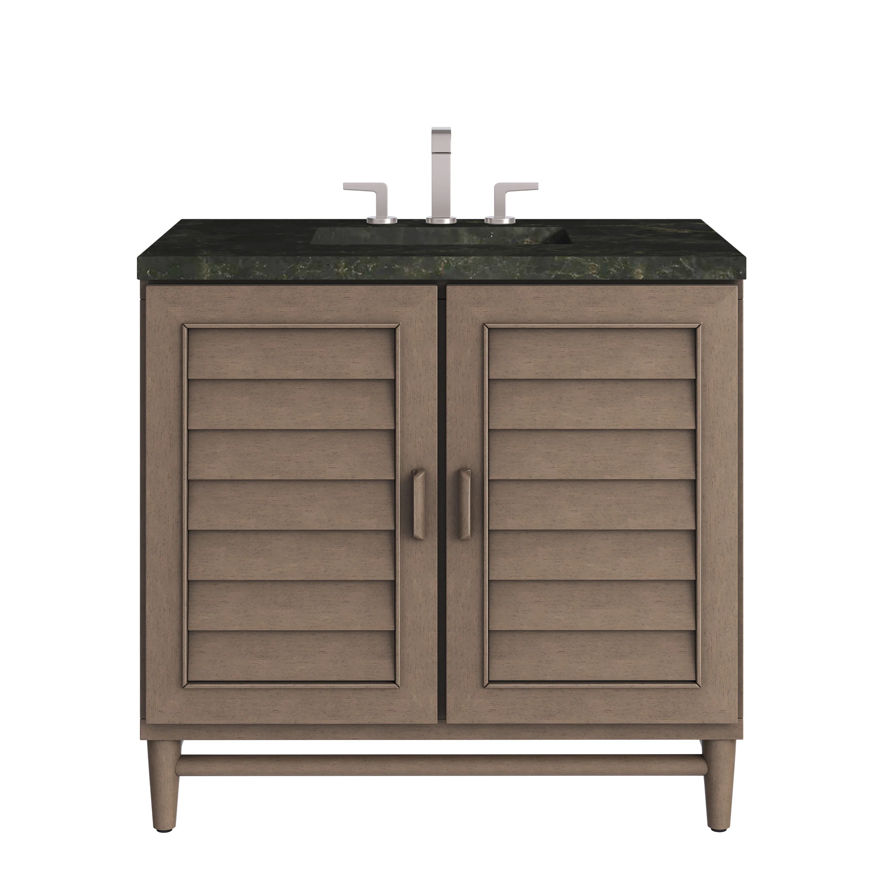 Portland 36" Single Vanity, Whitewashed Walnut, w/ 3 CM Phantome Eclos Top