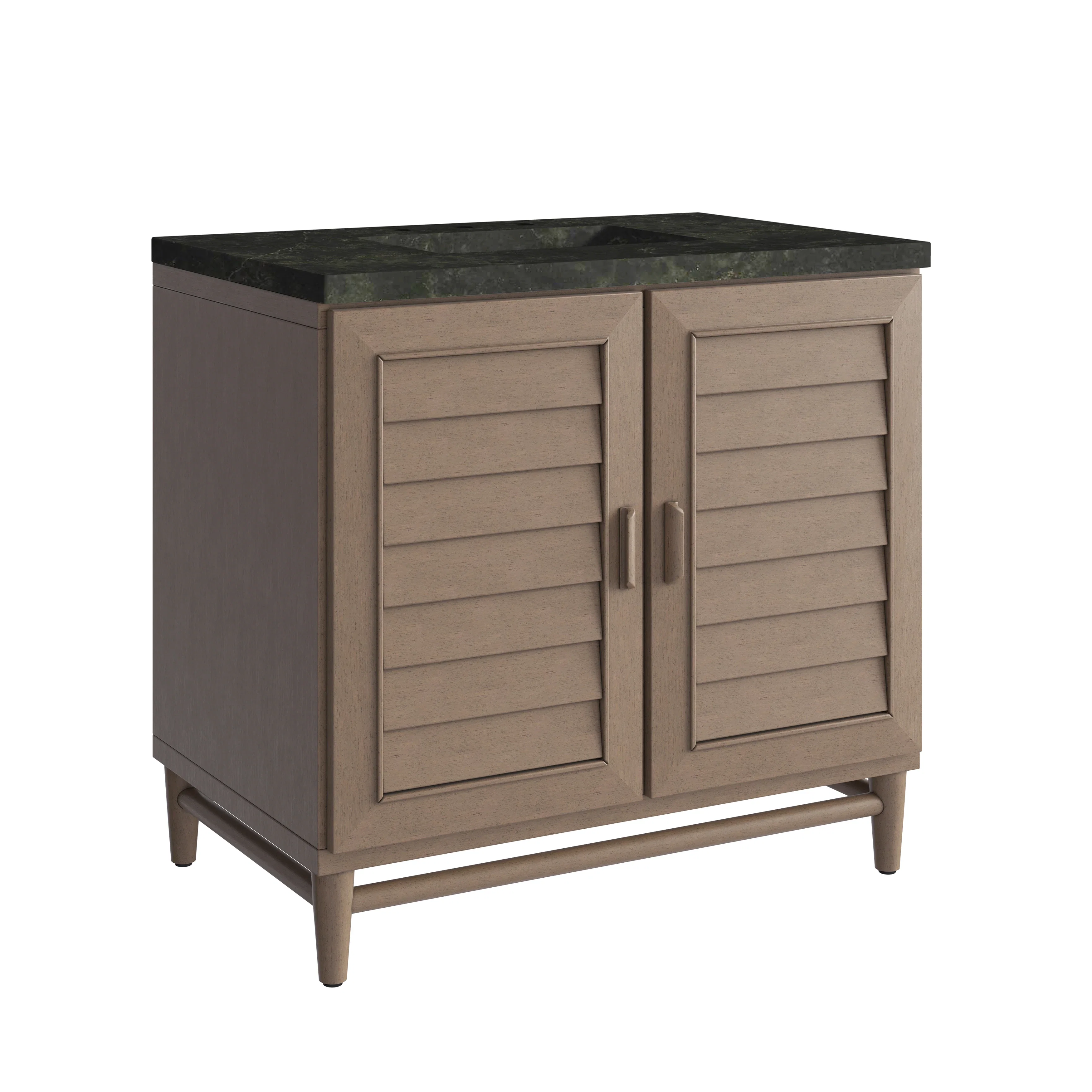 Portland 36" Single Vanity, Whitewashed Walnut, w/ 3 CM Phantome Eclos Top