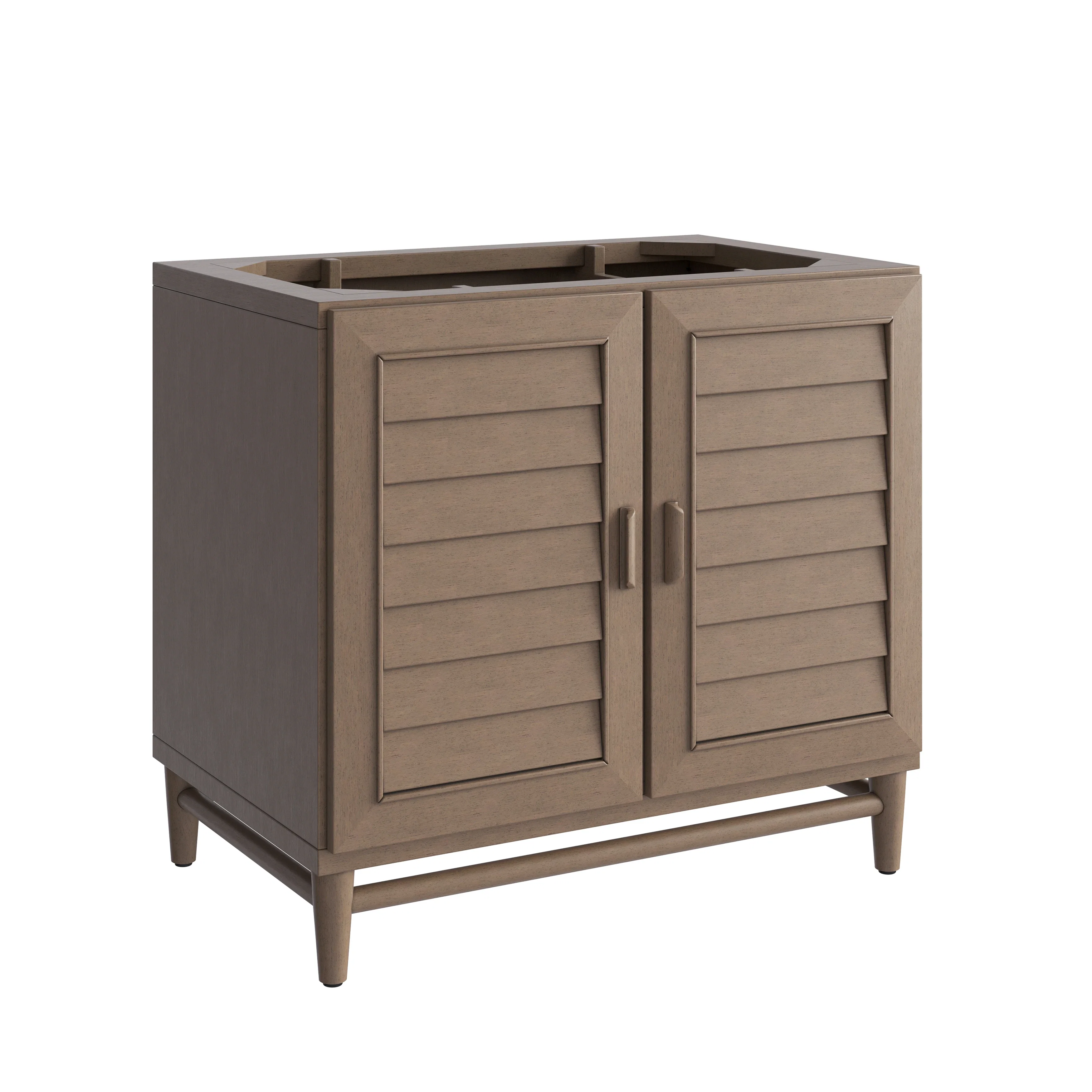Portland 36" Single Vanity, Whitewashed Walnut, w/ 3 CM Phantome Eclos Top