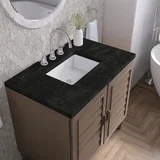 Portland 36" Single Vanity, Whitewashed Walnut, w/ 3 CM Phantome Eclos Top