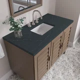 Portland 48" Single Vanity Whitewashed Walnut w/ 3 CM Charcoal Soapstone Silestone Top