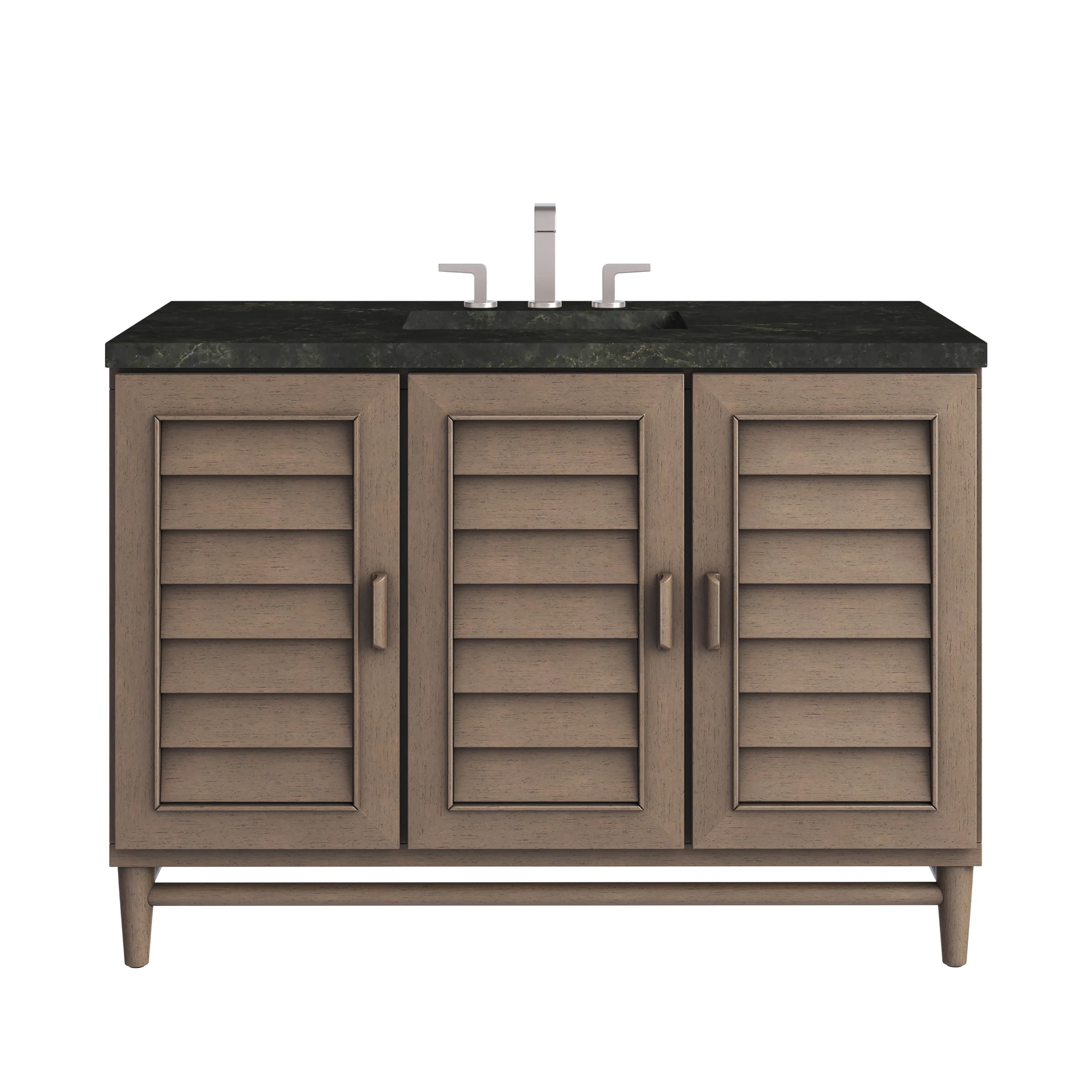 Portland 48" Single Vanity, Whitewashed Walnut, w/ 3 CM Phantome Eclos Top