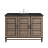 Portland 48" Single Vanity, Whitewashed Walnut, w/ 3 CM Phantome Eclos Top