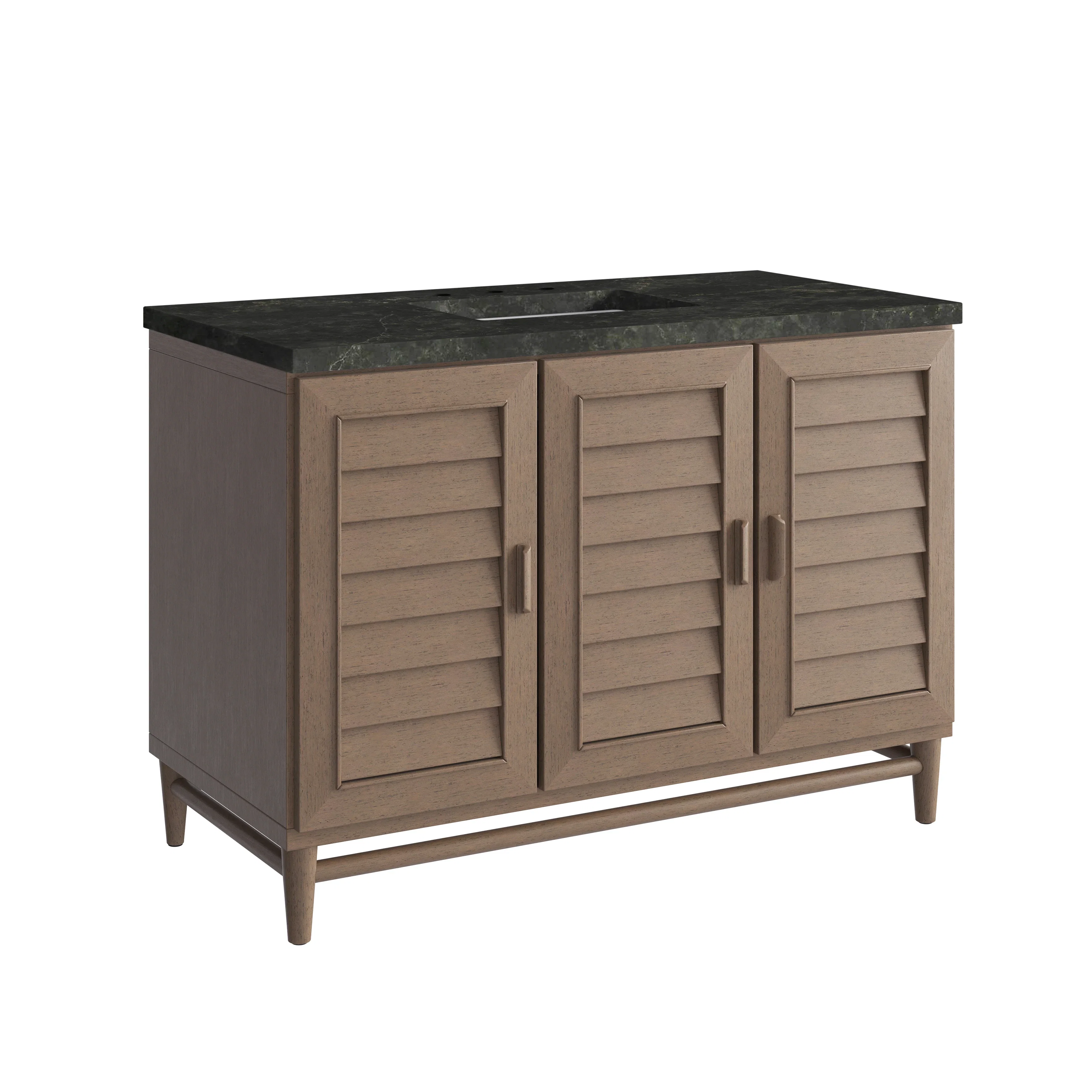 Portland 48" Single Vanity, Whitewashed Walnut, w/ 3 CM Phantome Eclos Top