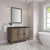Portland 48" Single Vanity, Whitewashed Walnut, w/ 3 CM Phantome Eclos Top