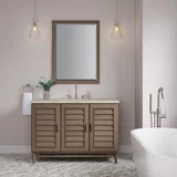 Portland 48" Single Vanity, Whitewashed Walnut, w/ 3 CM Tajnar Eclos Top