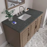 Portland 48" Single Vanity Whitewashed Walnut w/ 3 CM Parisien Bleu Silestone Top w/FreePower Wireless Charger