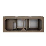 Portland 60" Double Vanity Whitewashed Walnut w/ 3 CM Ethereal Noctis Silestone Top