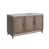 Portland 60" Single Vanity Whitewashed Walnut w/ 3 CM Lime Delight Silestone Top
