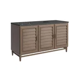 Portland 60" Single Vanity Whitewashed Walnut w/ 3 CM Parisien Bleu Silestone Top