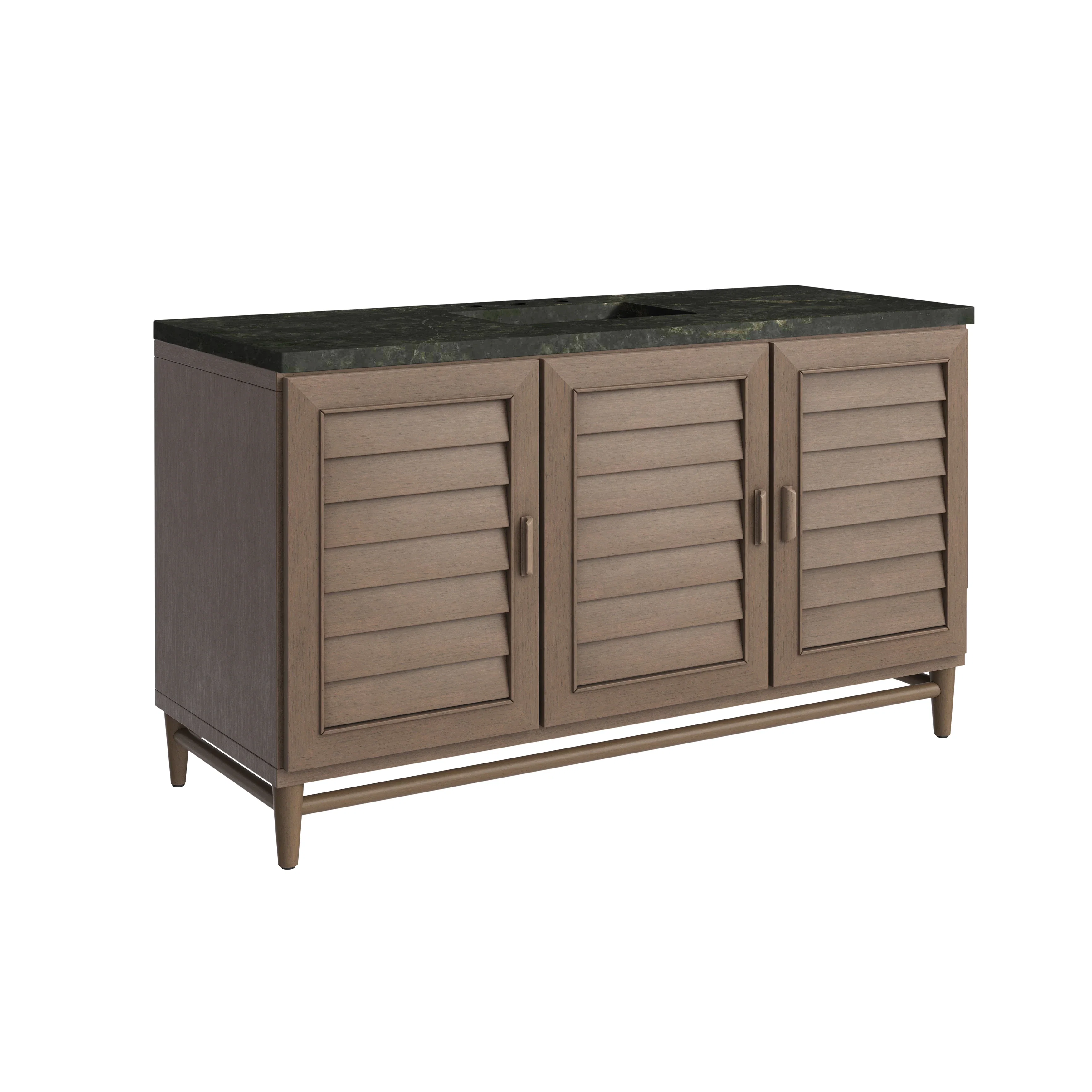 Portland 60" Single Vanity, Whitewashed Walnut, w/ 3 CM Phantome Eclos Top