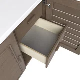 Portland 60" Single Vanity Whitewashed Walnut w/ 3 CM Eternal Jasmine Pearl Silestone Top w/FreePower Wireless Charger