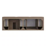 Portland 72" Double Vanity Whitewashed Walnut w/ 3 CM Carrara Marble Top