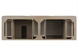 Portland 72" Double Vanity Whitewashed Walnut w/ 3 CM Victorian Silver Silestone Top w/FreePower Wireless Charger