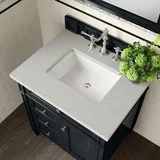 Brittany 30" Single Vanity, Black Onyx, w/ 3 CM Lime Delight Silestone Top