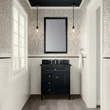 Brittany 30" Single Vanity, Black Onyx, w/ 3 CM Phantome Eclos Top