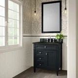 Brittany 30" Single Vanity, Black Onyx, w/ 3 CM Phantome Eclos Top