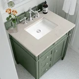 Brittany 30" Single Vanity, Black Onyx, w/ 3 CM Siberian Silestone Top
