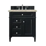 Brittany 30" Single Vanity, Black Onyx, w/ 3 CM Tajnar Eclos Top