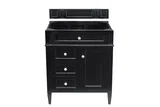Brittany 30" Single Vanity Cabinet, Black Onyx