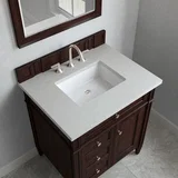 Brittany 30" Single Vanity, Burnished Mahogany, w/ 3 CM Lime Delight Silestone Top