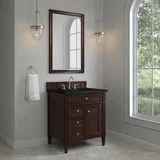 Brittany 30" Single Vanity, Burnished Mahogany, w/ 3 CM Phantome Eclos Top